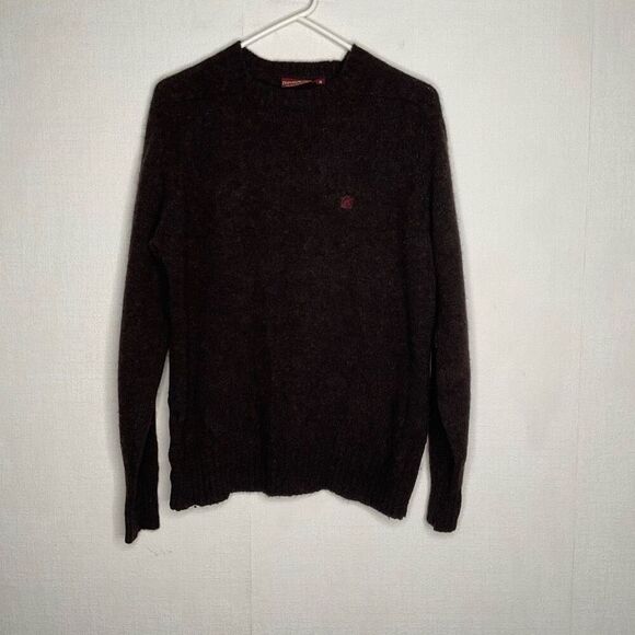 Vintage Ralph Lauren Chaps Sweater Mens Medium Shetland Wool‎ Black Purple - Picture 5 of 9